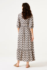 MIDI DRESS JURK MET PRINT