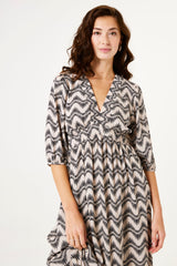 MIDI DRESS JURK MET PRINT