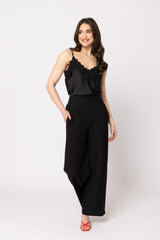 Essential Wide Leg Pant Black