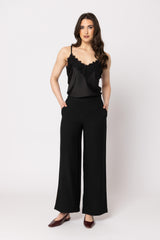 Essential Wide Leg Pant Black