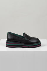 Glamms Forrest Loafer Black Leather