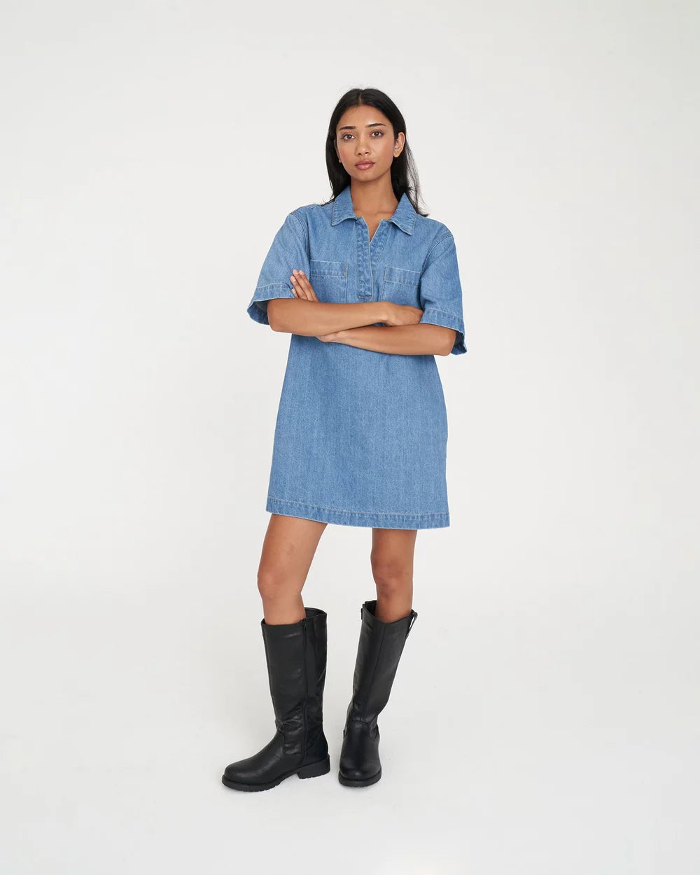 AVERY DENIM DRESS PARIS BLUE – Blank Space