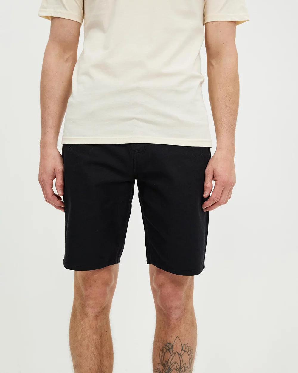 MODOWN CANVAS 5 POCKET SHORT BLACK