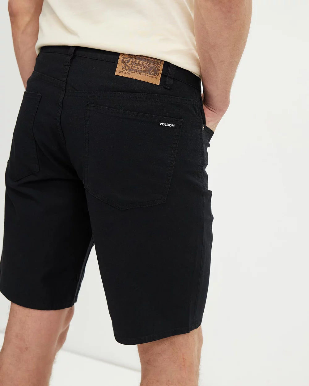 MODOWN CANVAS 5 POCKET SHORT BLACK