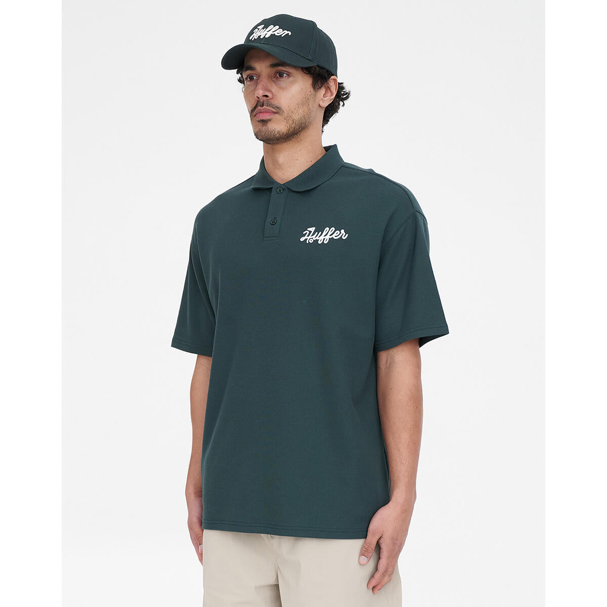 MENS PAR SS POLO YOUR CADDIE GOLD GREEN