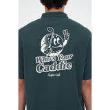 MENS PAR SS POLO YOUR CADDIE GOLD GREEN