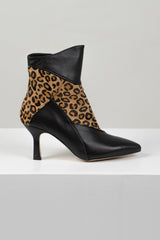 Loriza Ankle Boot Black Leopard Leather