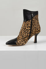 Loriza Ankle Boot Black Leopard Leather