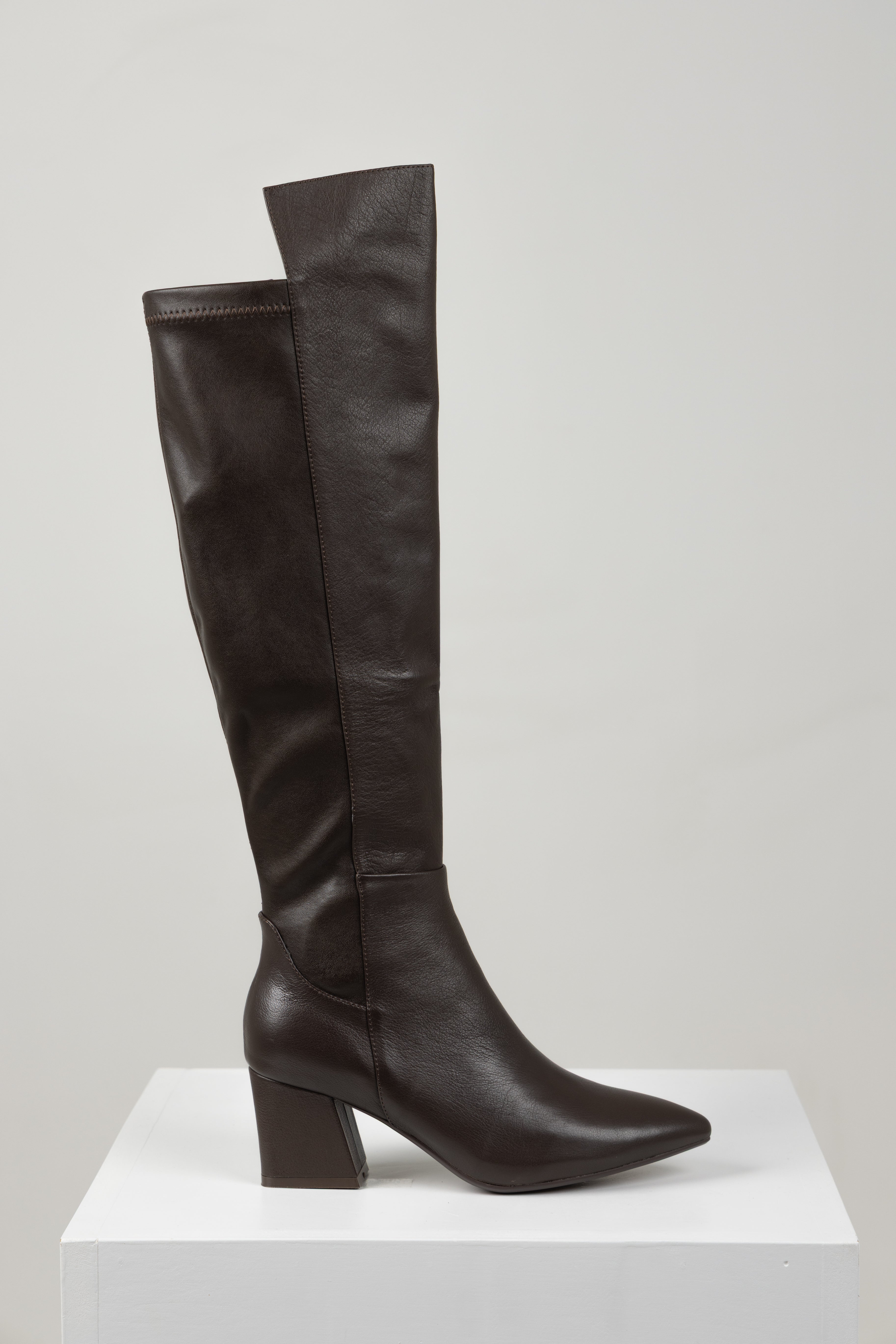 MARNIN LONG BOOT CHOCOLATE LEATHER