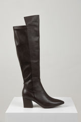 MARNIN LONG BOOT CHOCOLATE LEATHER