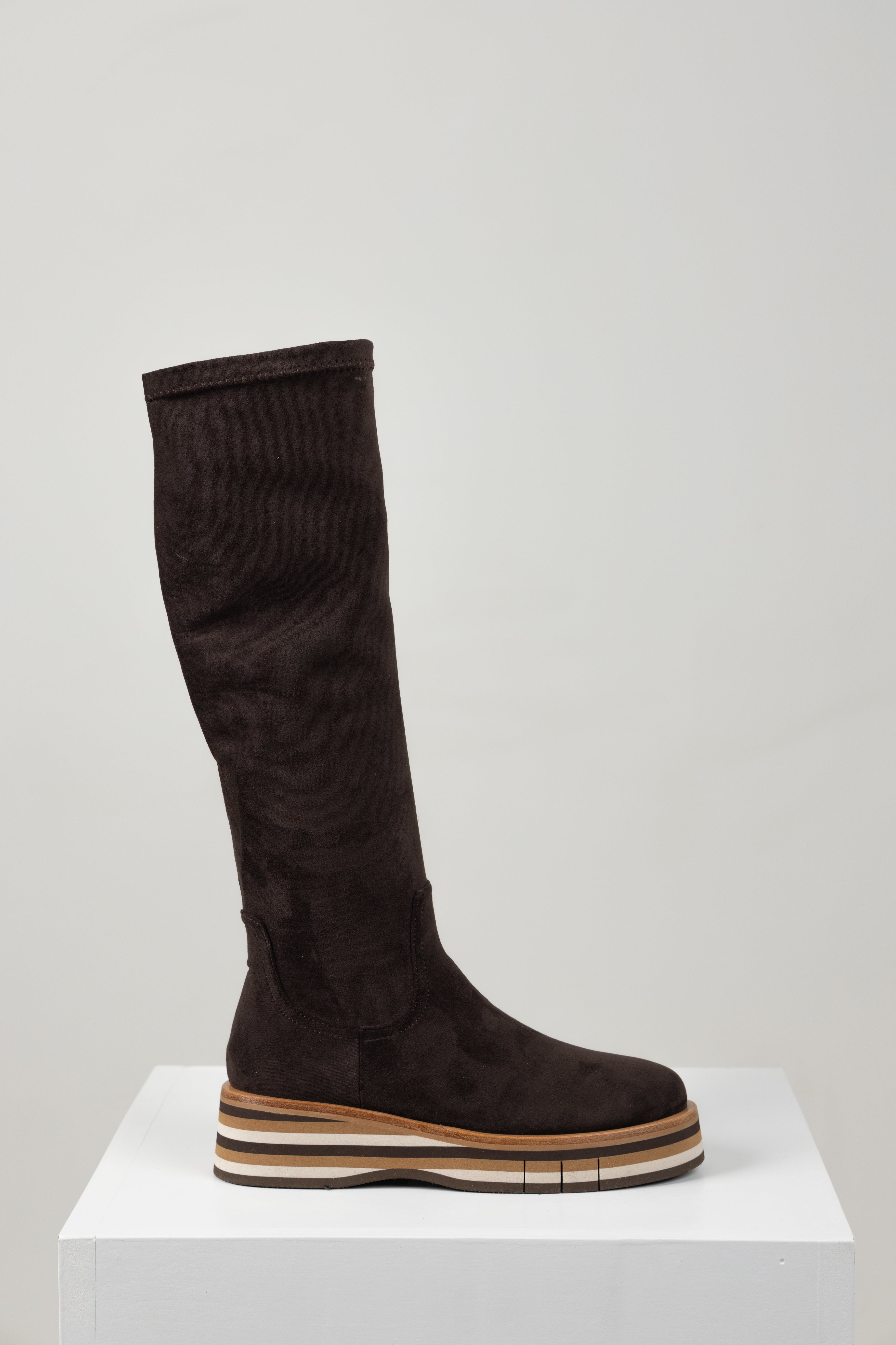 GESBIT LONG BOOT CHOCOLATE SUEDE