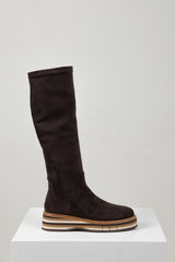 GESBIT LONG BOOT CHOCOLATE SUEDE