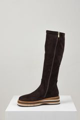 GESBIT LONG BOOT CHOCOLATE SUEDE