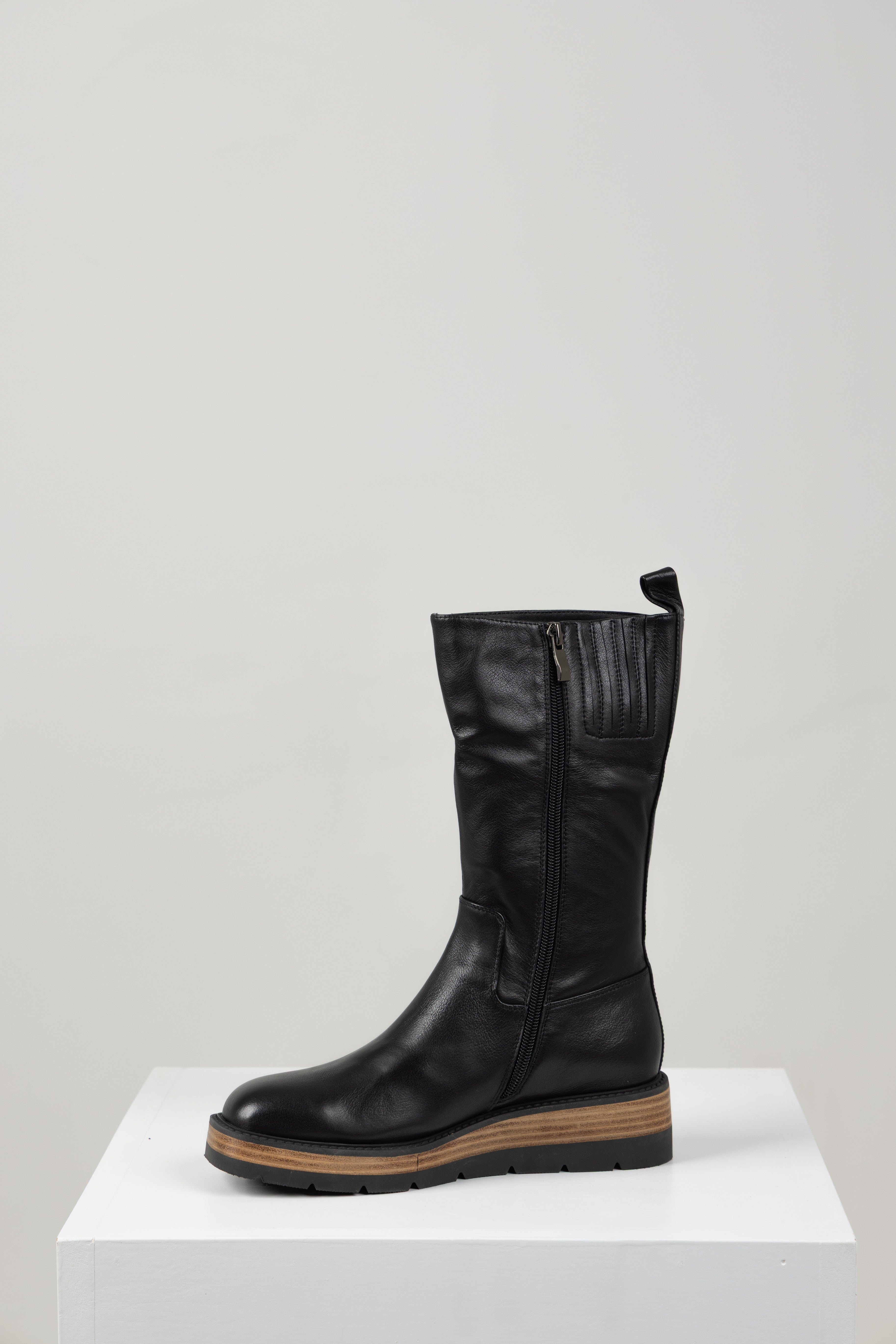 TOLGA CALF BOOT BLACK LEATHER