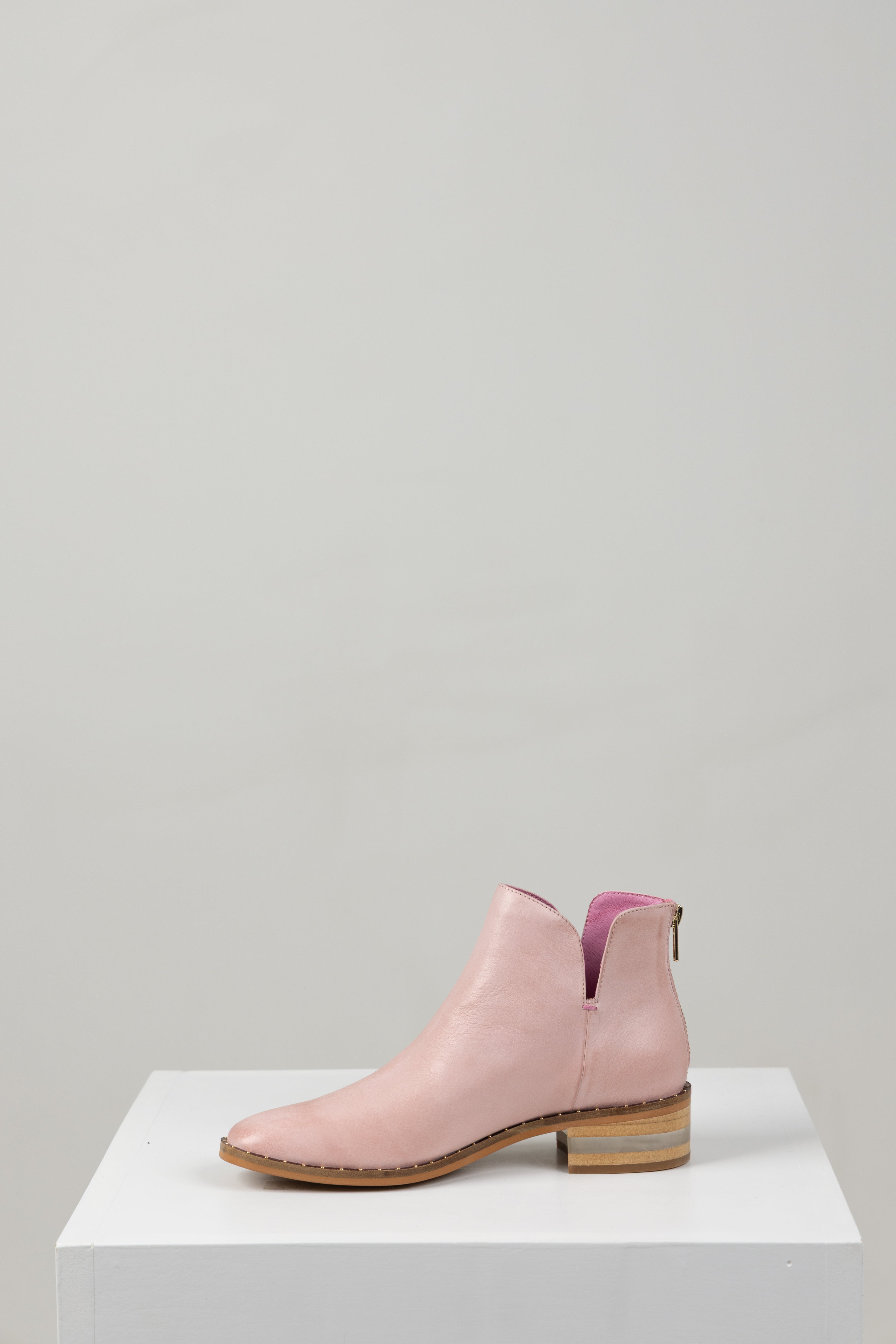 FOLSOMS ANKLE BOOT BLUSH PINK LEATHER