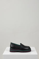GLAMMS FORREST LOAFER BLACK LEATHER