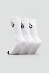 Full Stone Crew Socks 3pk White