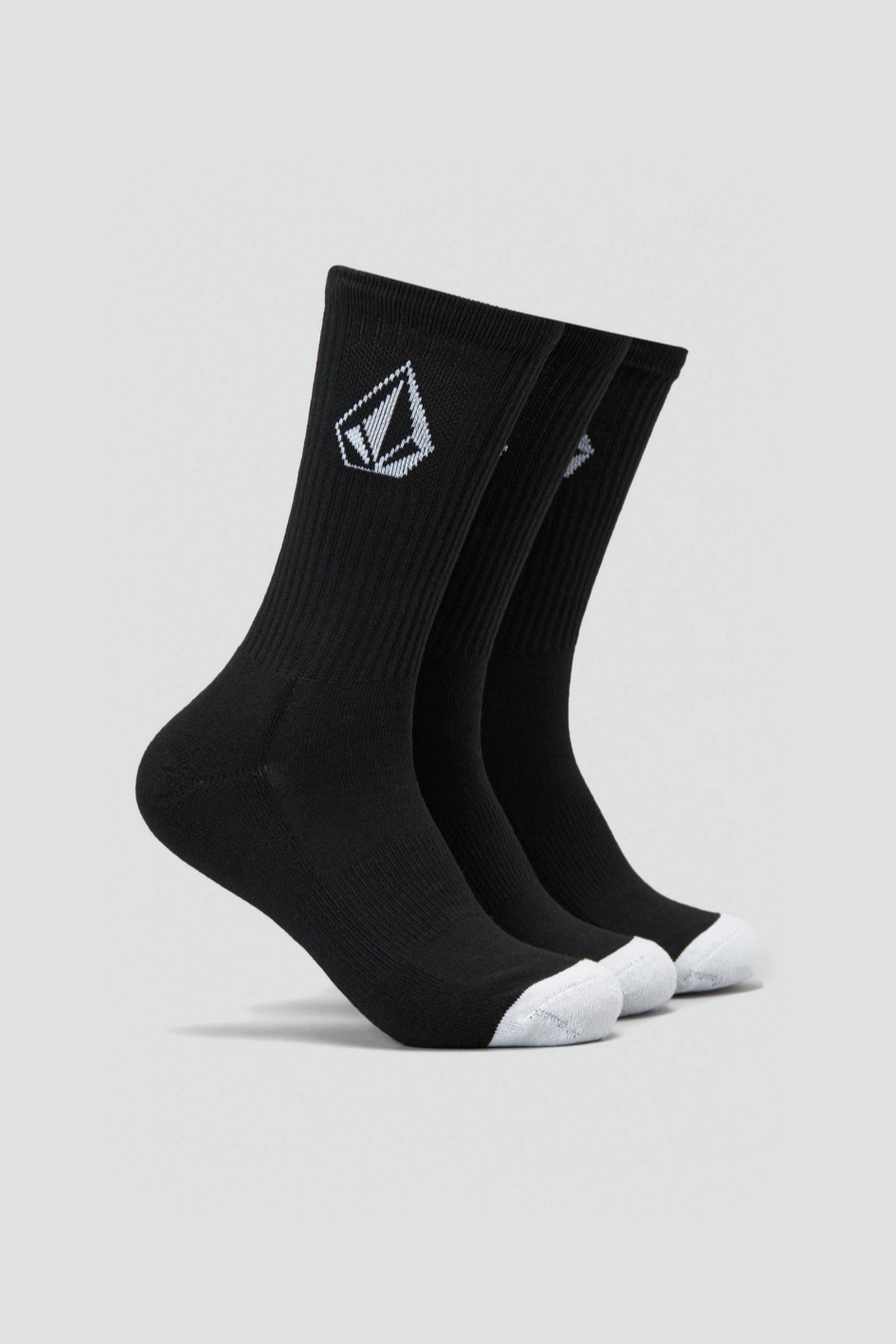 Full Stone Crew Socks 3pk Black