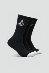Full Stone Crew Socks 3pk Black