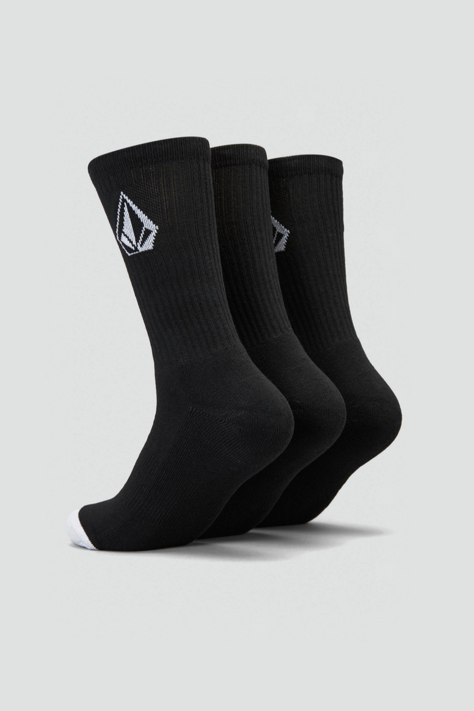 Full Stone Crew Socks 3pk Black