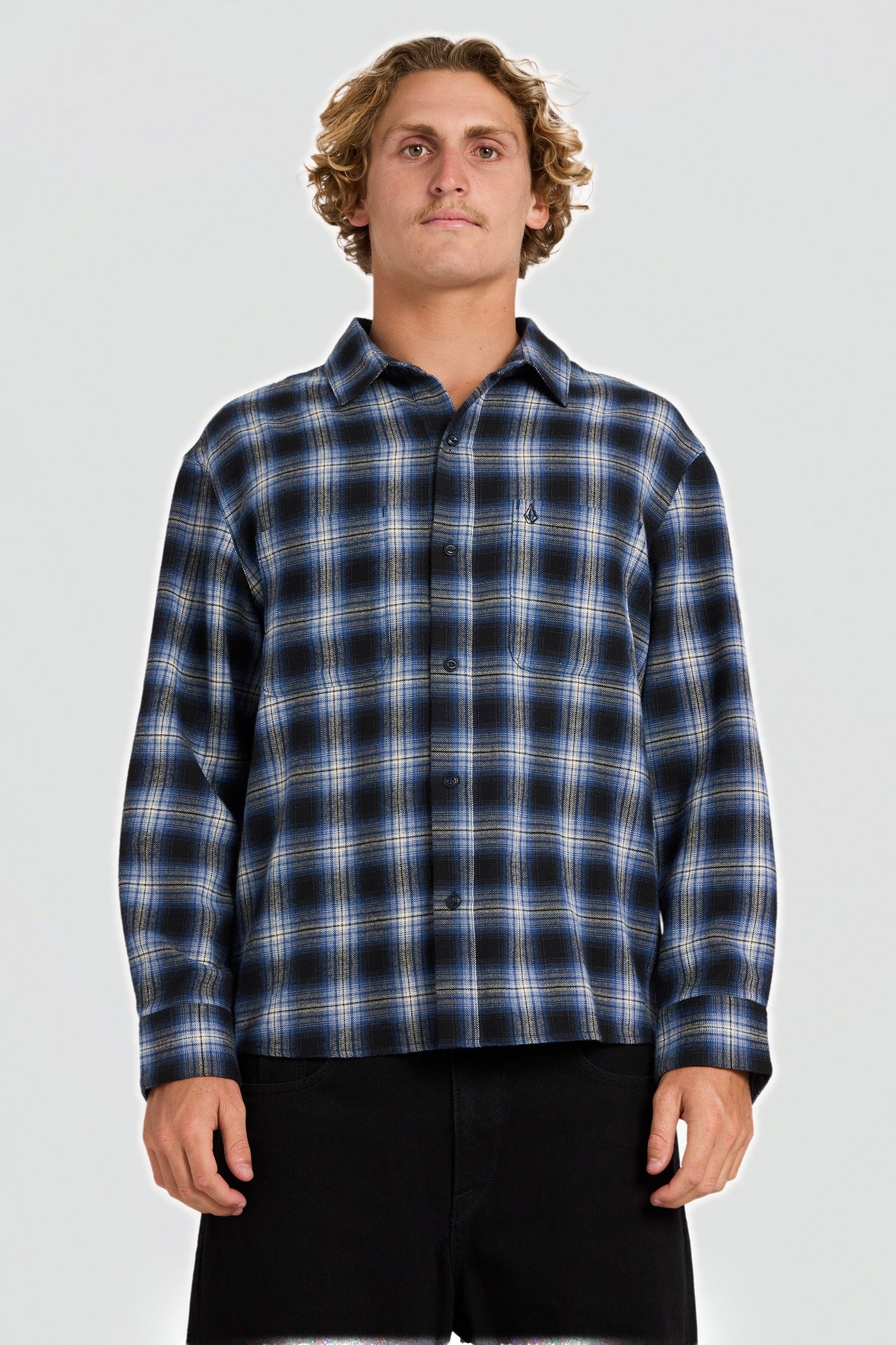 Psycho Flannel Shirt Light Navy