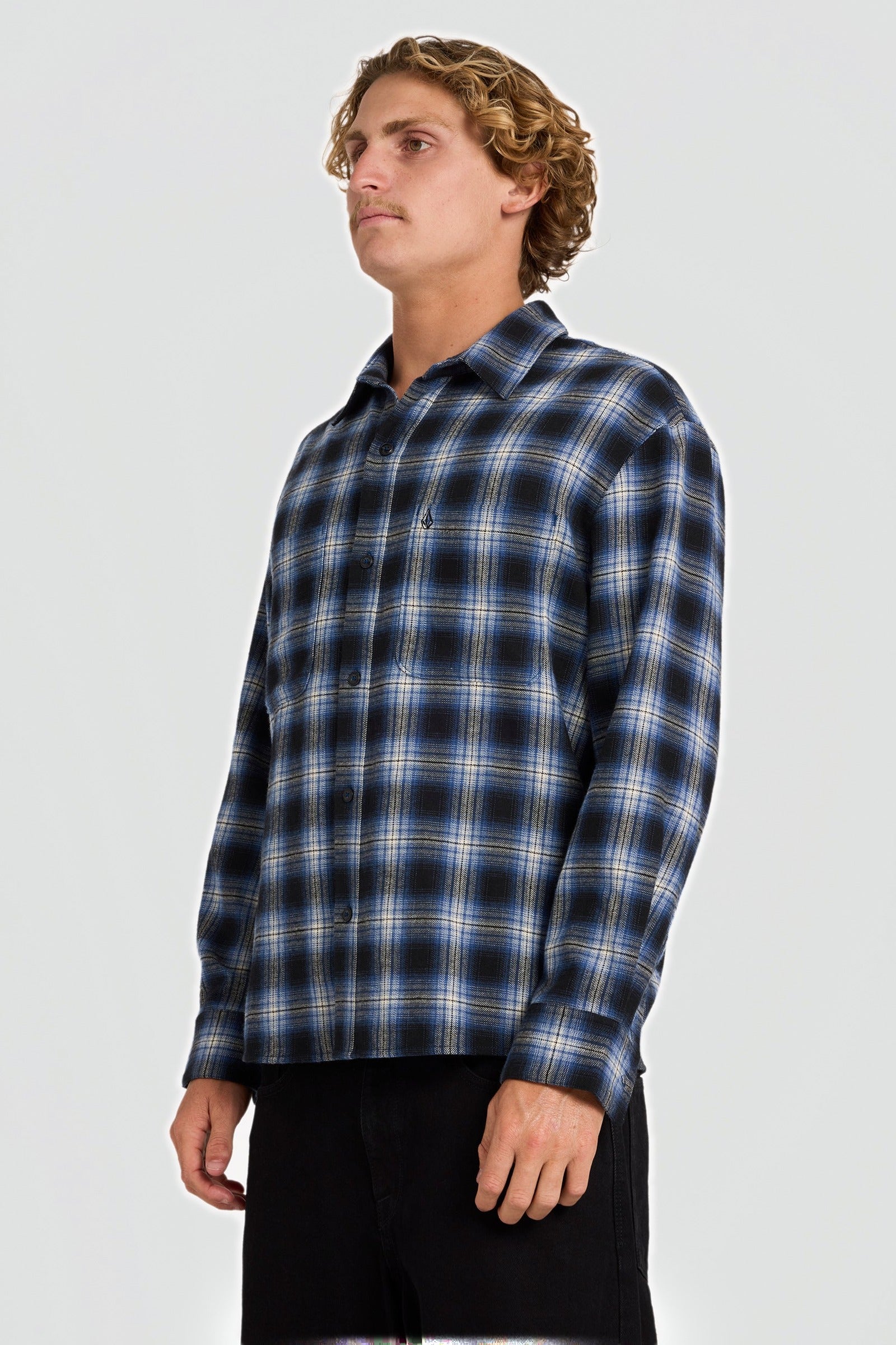 Psycho Flannel Shirt Light Navy