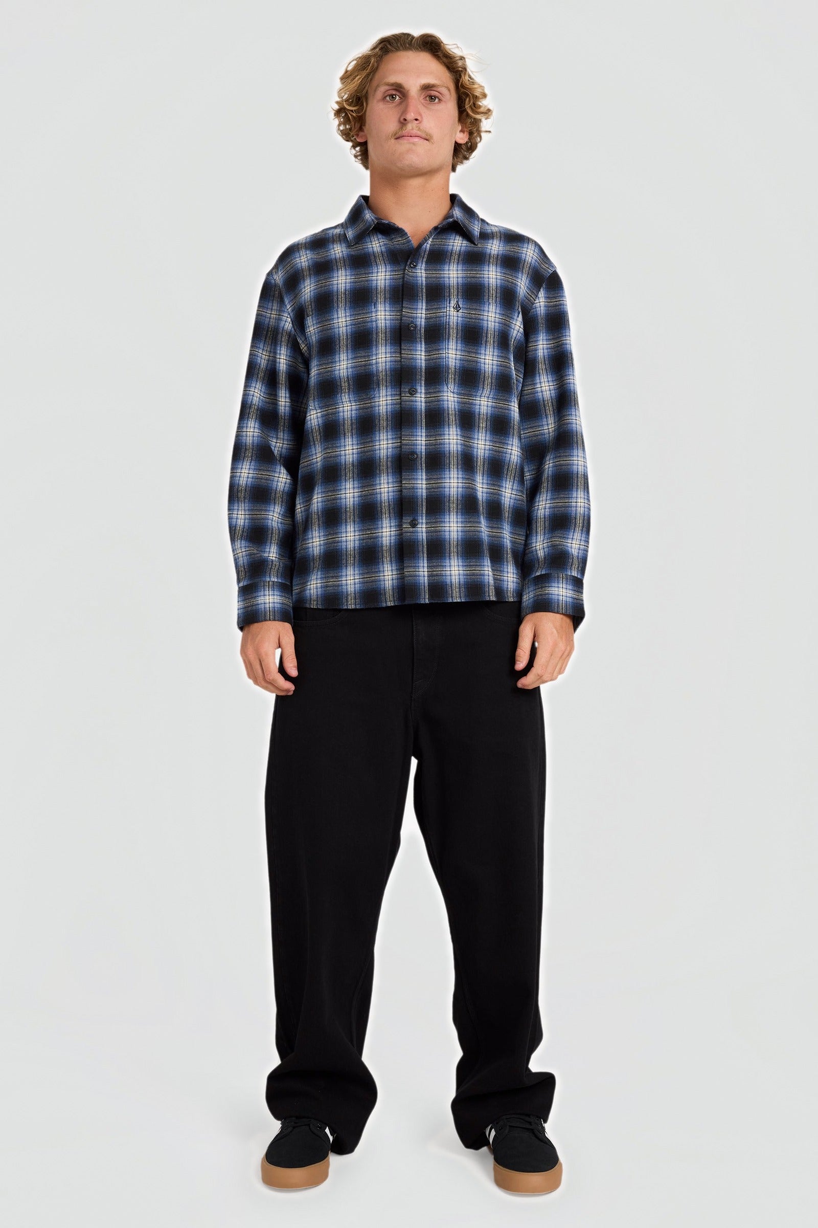 Psycho Flannel Shirt Light Navy
