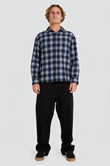 Psycho Flannel Shirt Light Navy