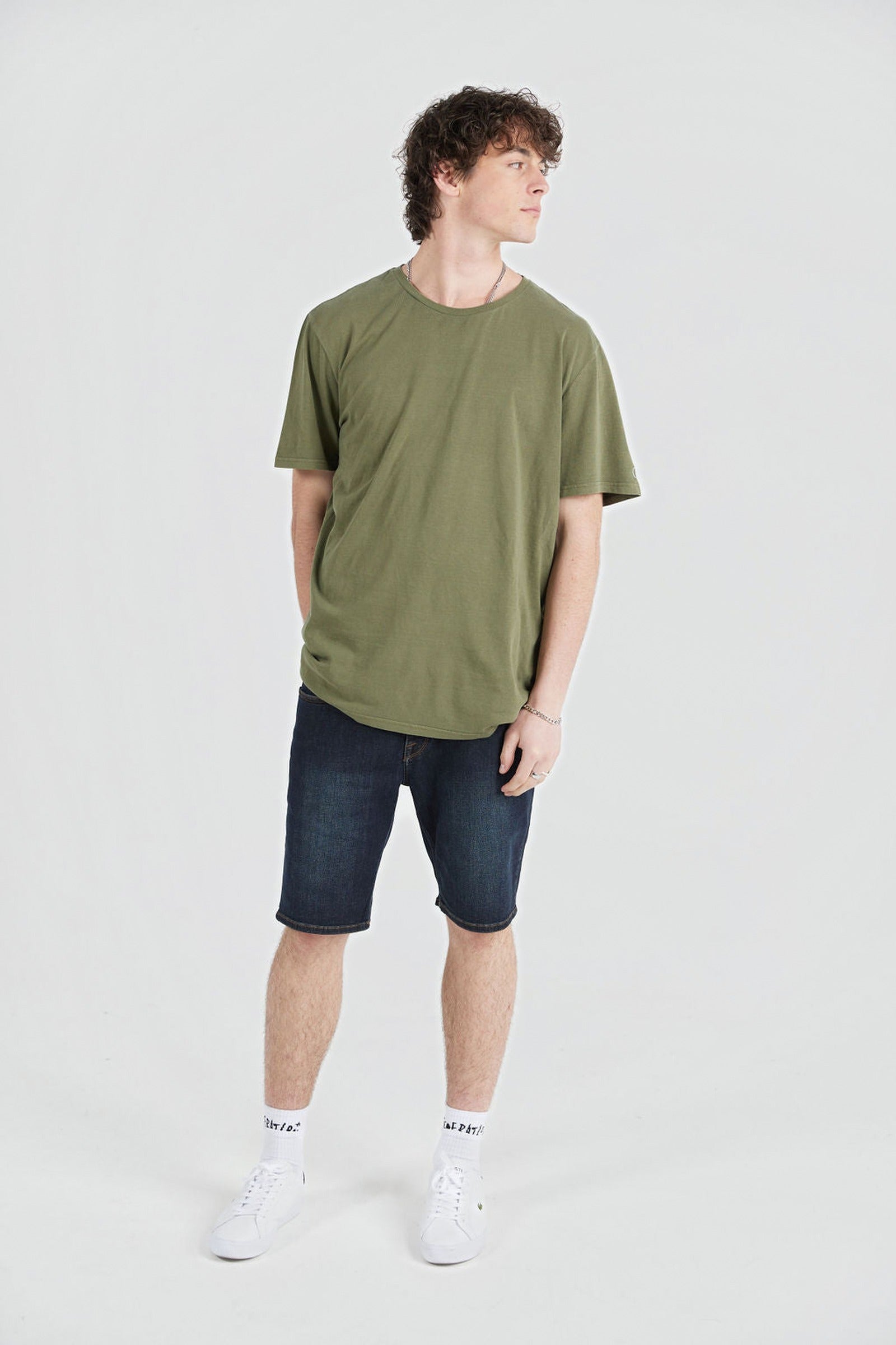 Wash Solid Tee Army Green Combo