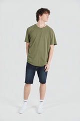 Wash Solid Tee Army Green Combo