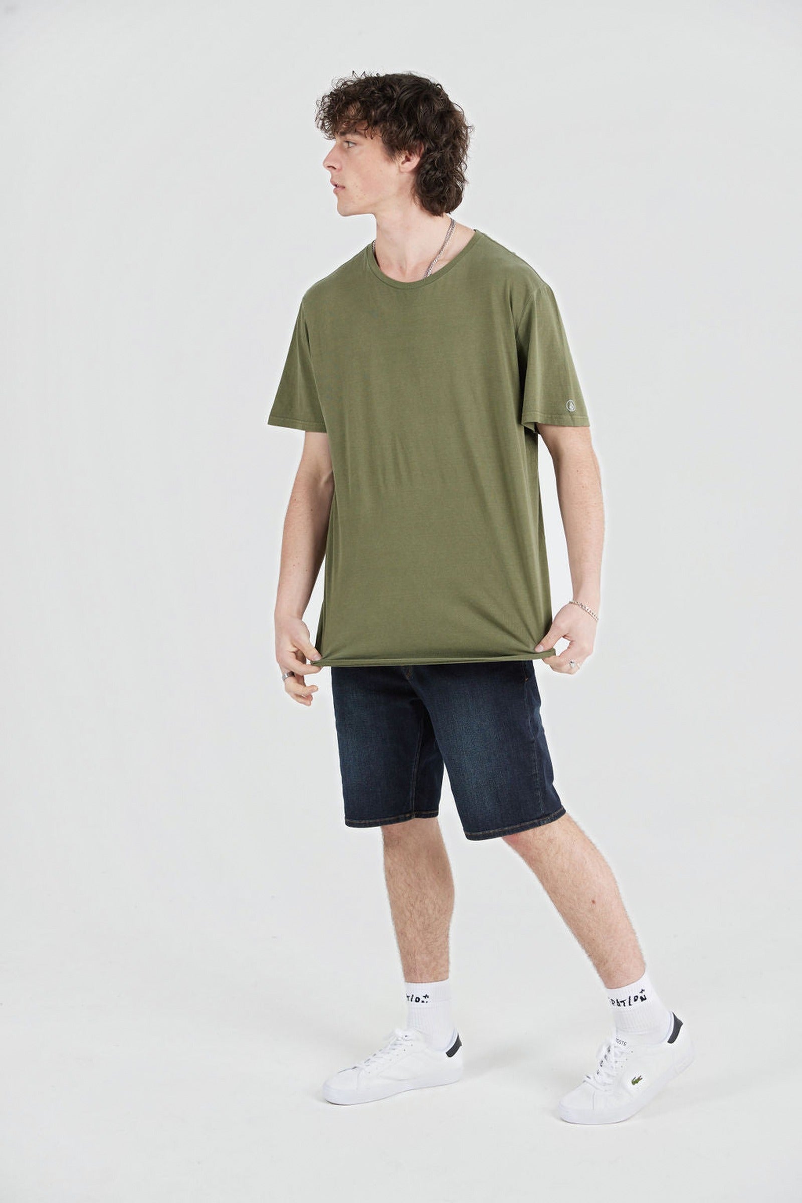 Wash Solid Tee Army Green Combo