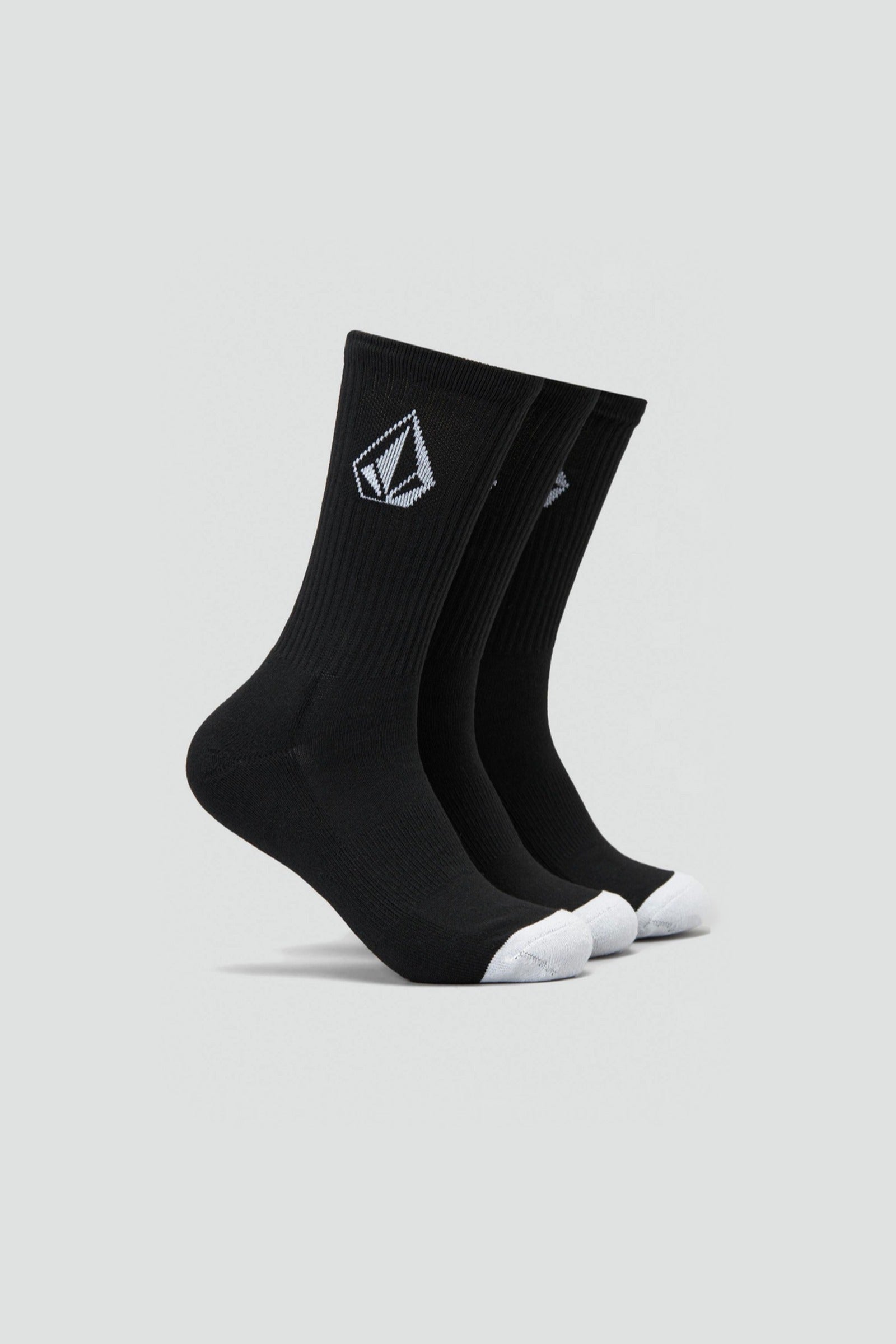 Full Stone Crew Socks 3pk Black