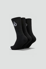 Full Stone Crew Socks 3pk Black