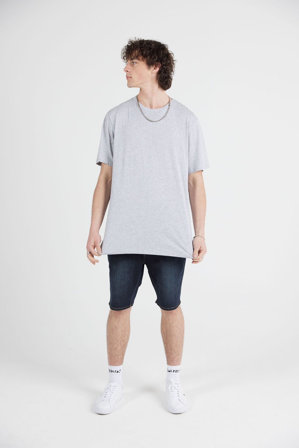 MENS SOLID TEE - GREY MARLE (2FOR60)