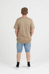 MENS WASH SOLID TEE - DOESKIN (2FOR60)
