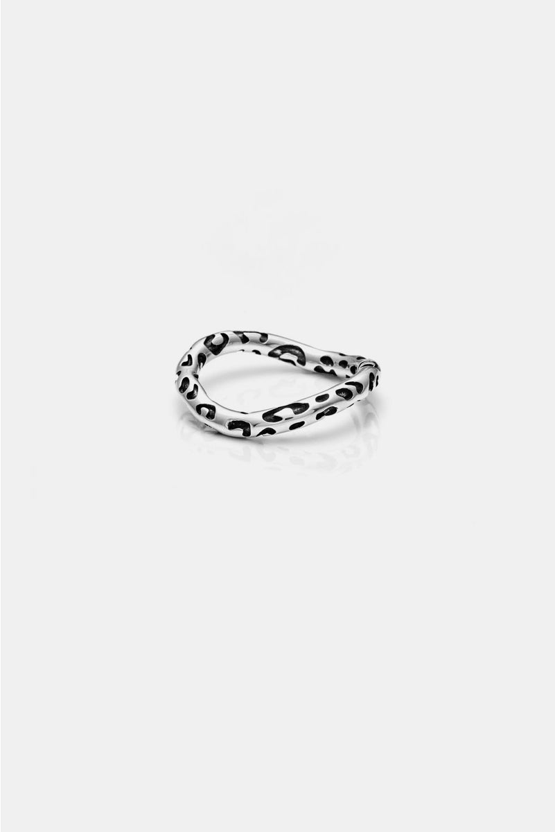 WAVEY BAND RING - LEOPARD